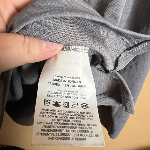 Nike Dri-Fit Men’s Unisex Gray Quarter Zip Long Sleeve Pullover Size Medium - Picture 4 of 5